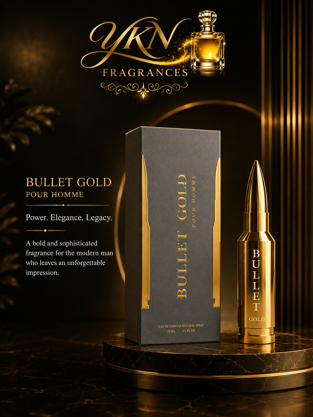 BHARARA BULLET Gold EDP - 2.5 oz