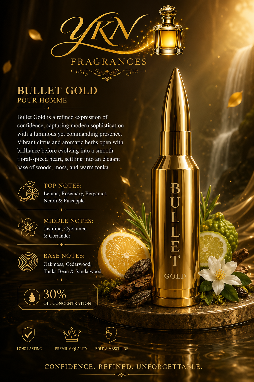 BHARARA BULLET Gold EDP - 2.5 oz